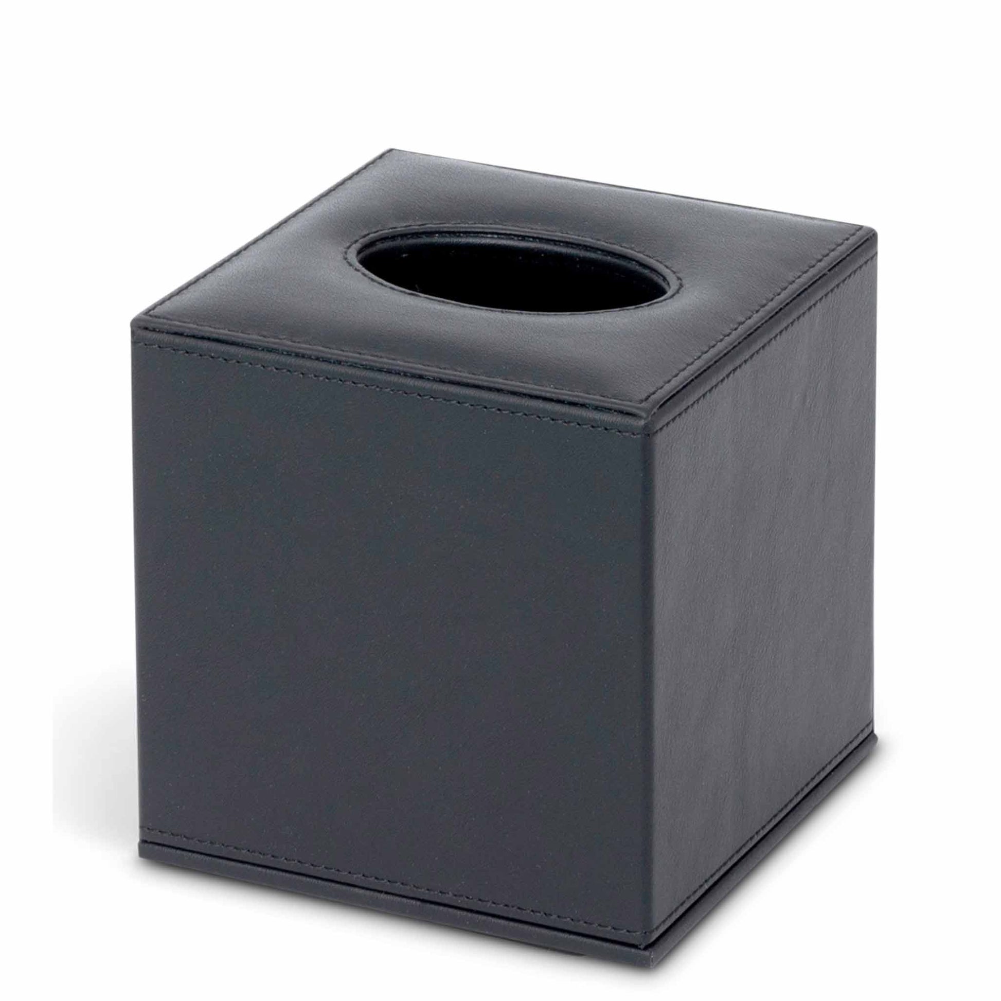 Bentley Manam tissue box cover in black leatherette