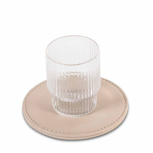 Bentley Utila coaster in natural with glass