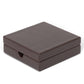 Bentley Yasur brown PU leather condiment box with lid shut