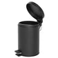 Corby of Windsor 3 litre pedal bin matte black open