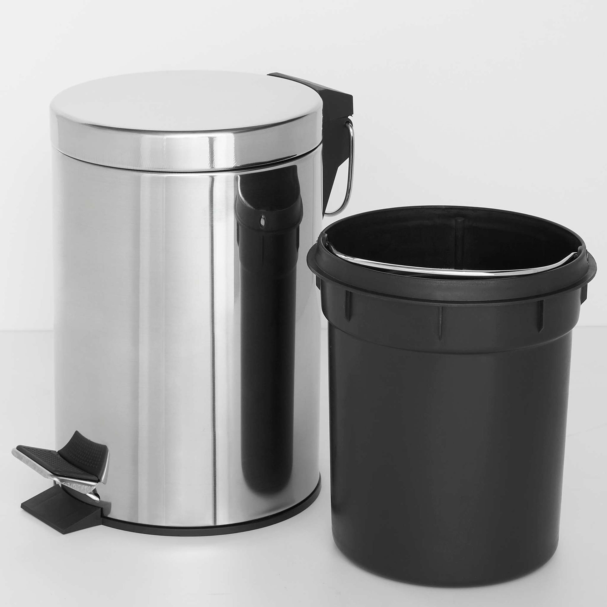 Corby of Windsor stainless steel pedal bin with insert