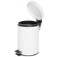 Corby of Windsor 3 litre white pedal bin open