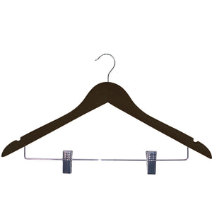 Corby Burlington hotel hangers with clips, black