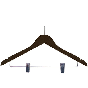 Corby Burlington trouser hangers with clips and security pin, black