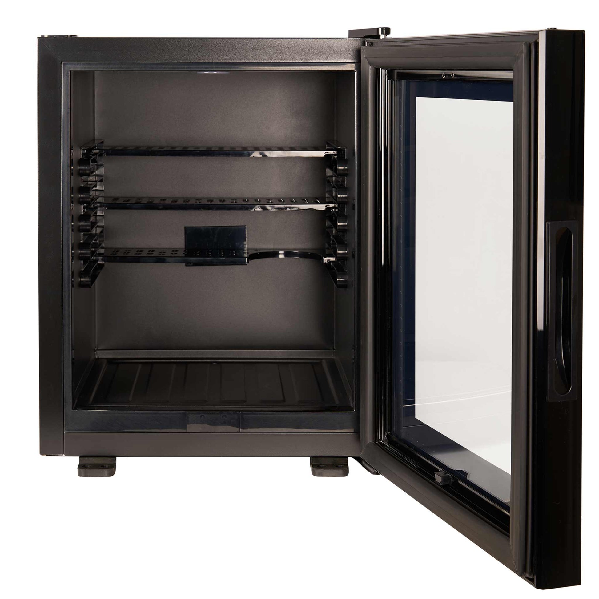 Black interior mini fridge for hotels