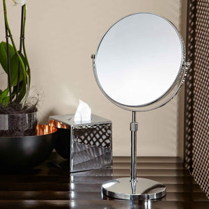 Corby Winchester hotel bathroom mirror, freestanding in chrome