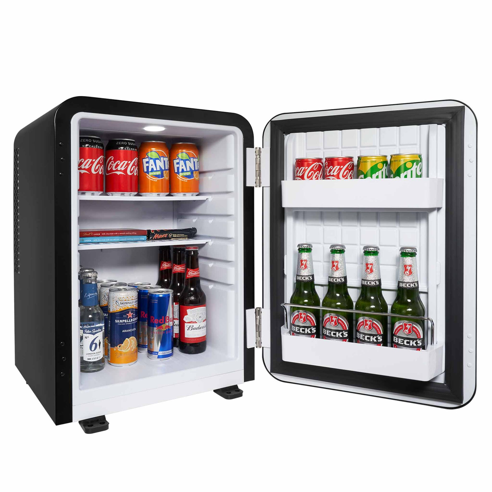 Corby Radley black mini bar with drinks