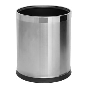 Corby Thornton double layer waste bin, brushed steel