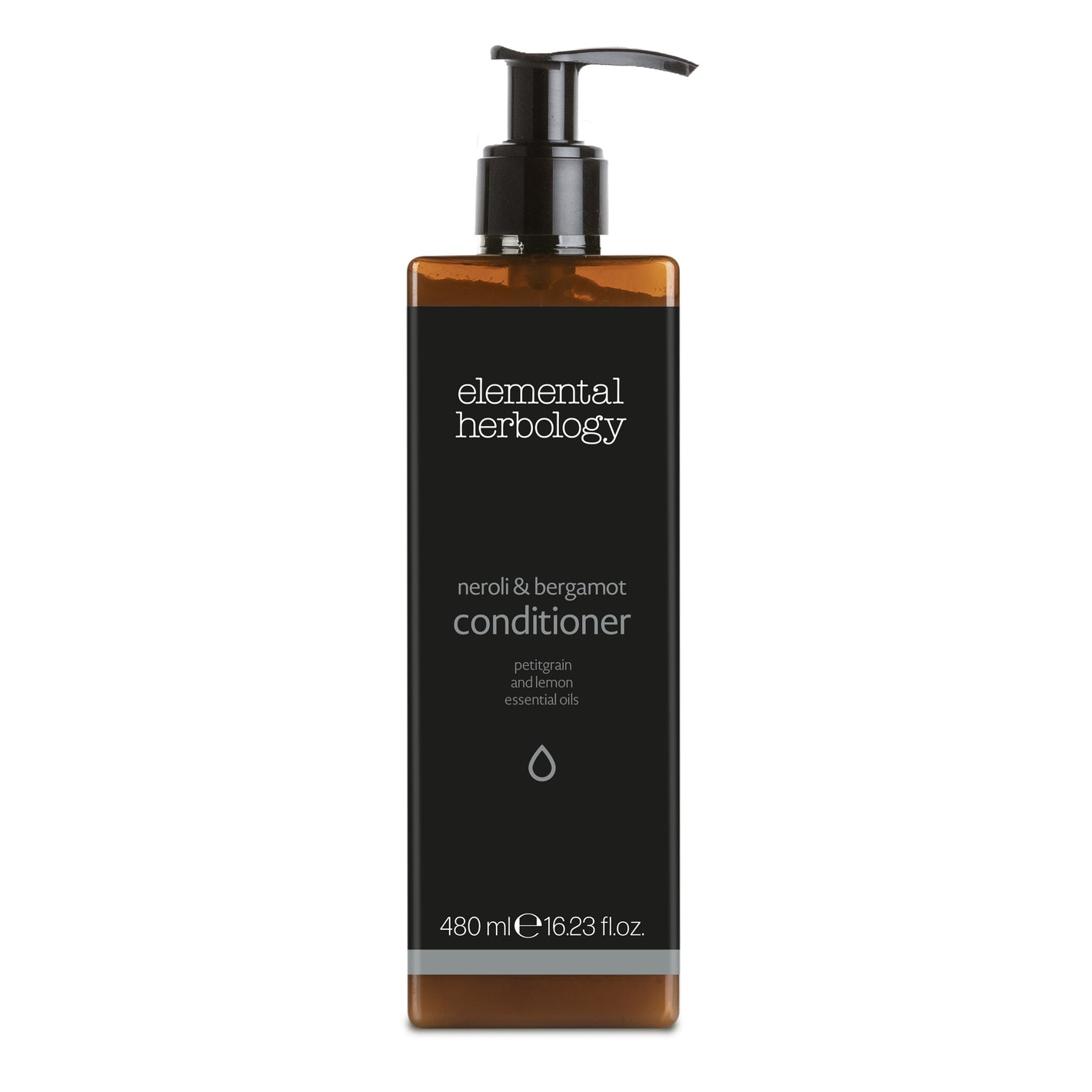 Elemental Herbology neroli and bergamot conditioner in 480ml pump dispenser bottle