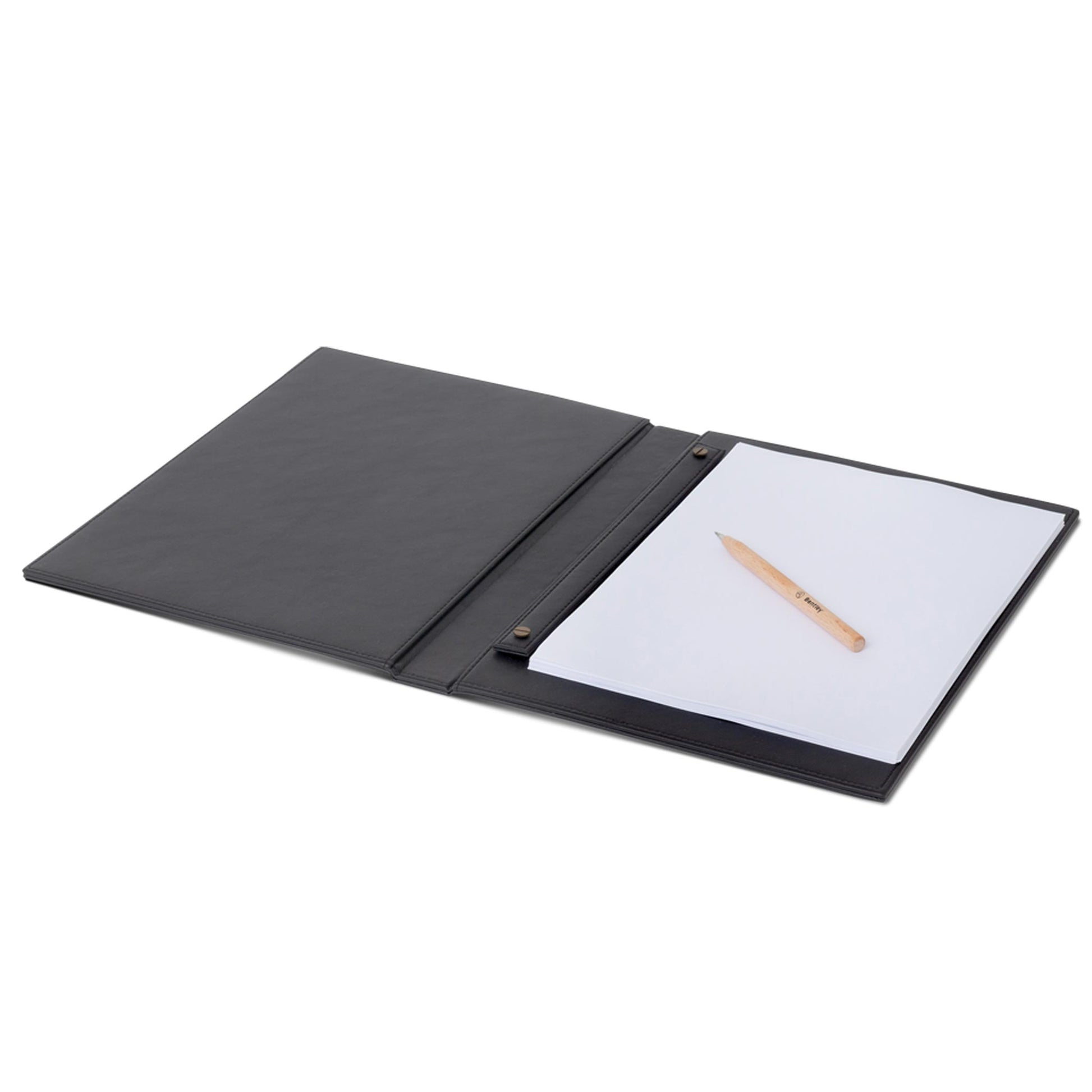 Hotel guest directory in black with notepad, Bentley Krakatoa