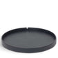 Maroa black leatherette circular welcome tray