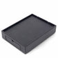 Stromboli black leatherette welcome tray with drawer