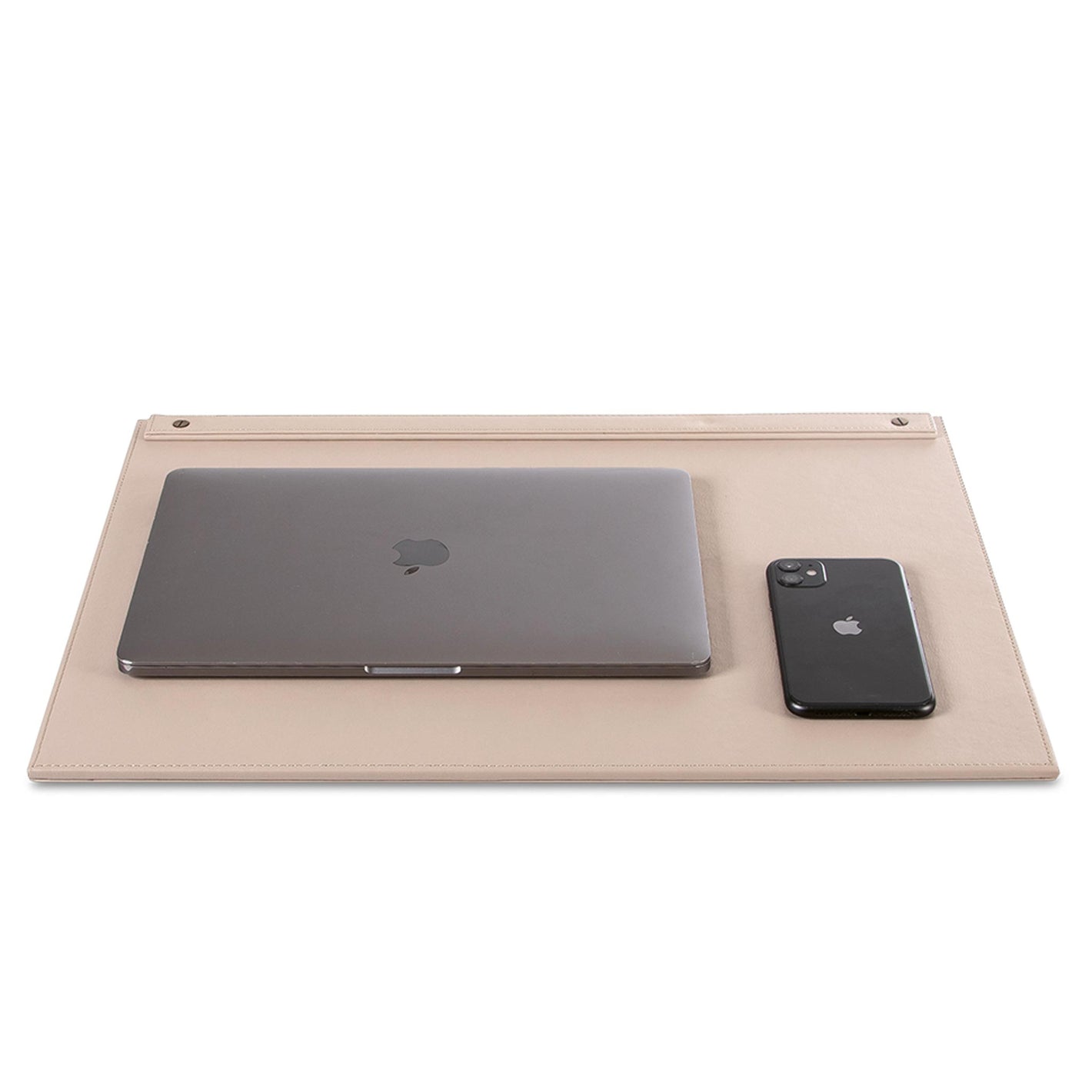 Bentley Vesuvius natural desk pad with laptop