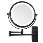 Corby Winchester wall mounted illuminated matt black mirror